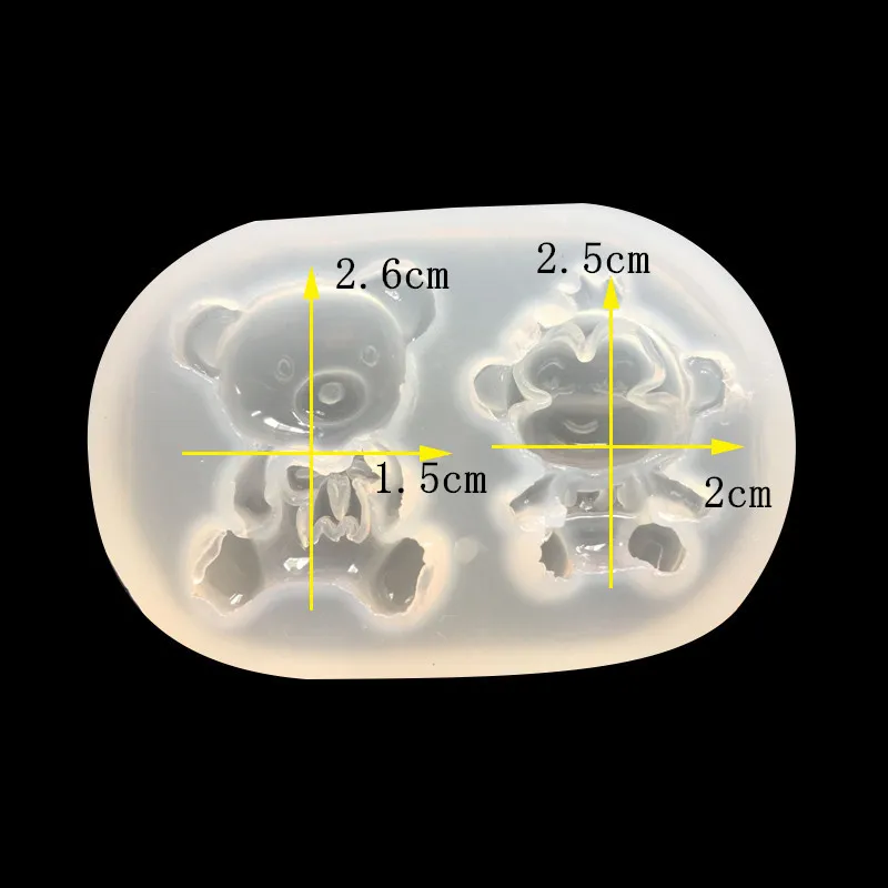1 шт. УФ-полимерные ювелирные изделия, жидкие силиконовые формы, животные, медведь, обезьяна, Мультяшные формы в виде животного для самостоятельного украшения ювелирных изделий