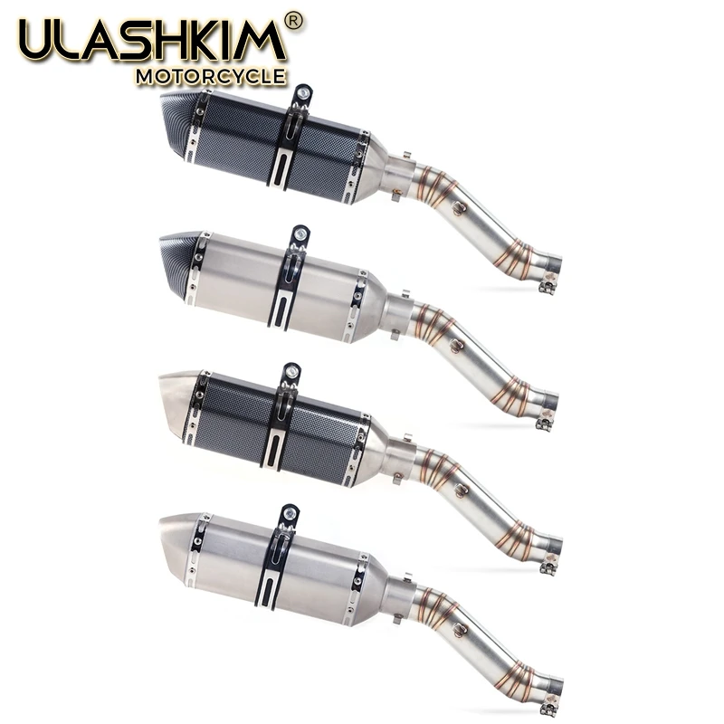 

Motorcycle Full Exhaust System Muffler Escape Modified Contact Middle Link Pipe Tube Slip On For Honda CBR300 CBR300R