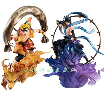 

NARUTO GEM Kyuubi Aeolus Uzumaki Naruto Thunder God Uchiha Sasuke PVC Action Figure Collection Model Toys Y935