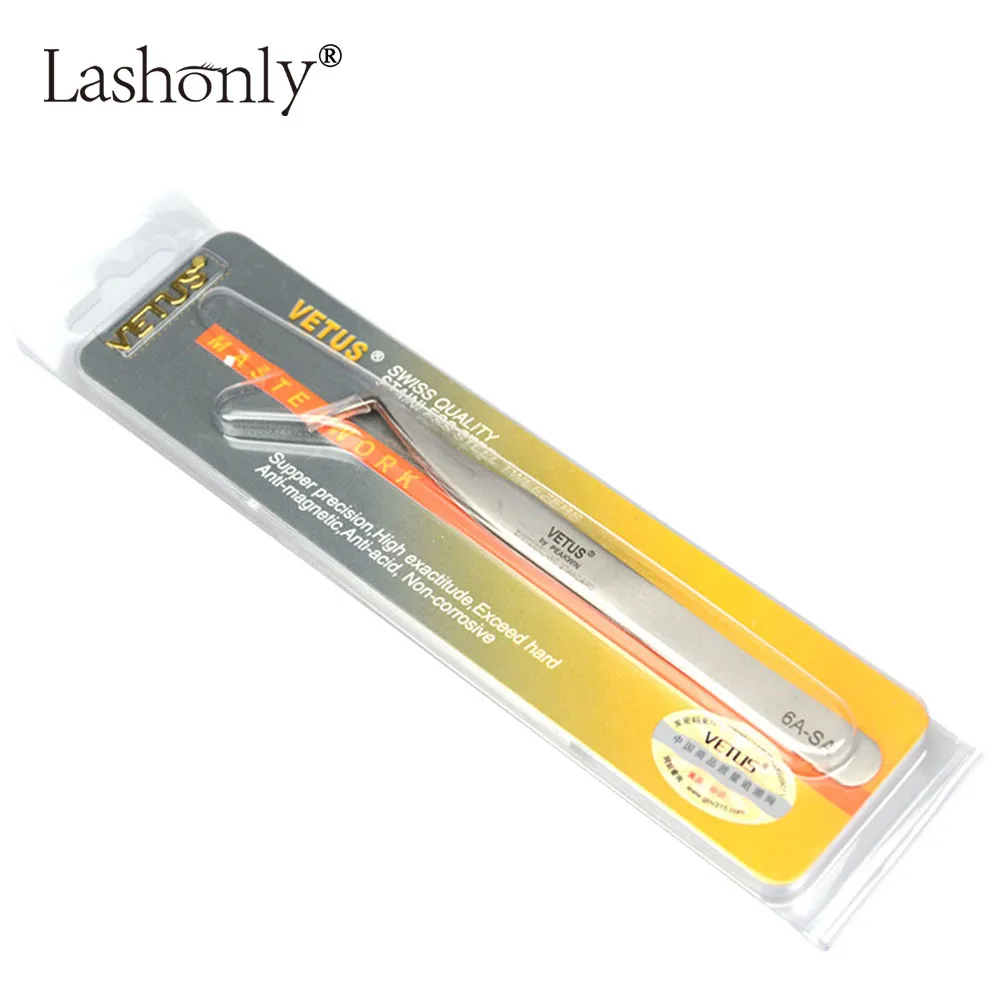 Lashonly 1-10 шт 6A-SA Пинцет для ресниц 3D/6D объем наращивание ресниц VETUS лучшее качество вентилятор ресниц Пинцет