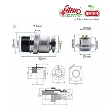 48 E-BIKE пара GX-25 2/3/4 Пина 25A воздушный Вращательный соединитель для электровелосипед велосипед Электрический Скутер E велосипедов мотор Запчасти NIHAO ZTECH