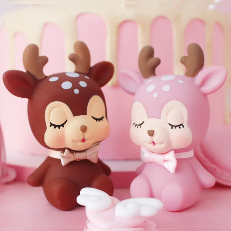 3D Милые силиконовые формы Lucky Elk для изготовления ароматический гипсовый