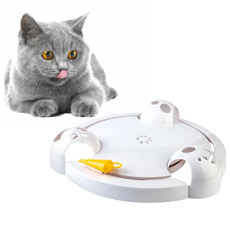 

Funny Cat Interactive Pet Cat Toys Automatic Rotating Cat Play Teaser Plate Mice Catch Toy Electric Playing Exercise Toys