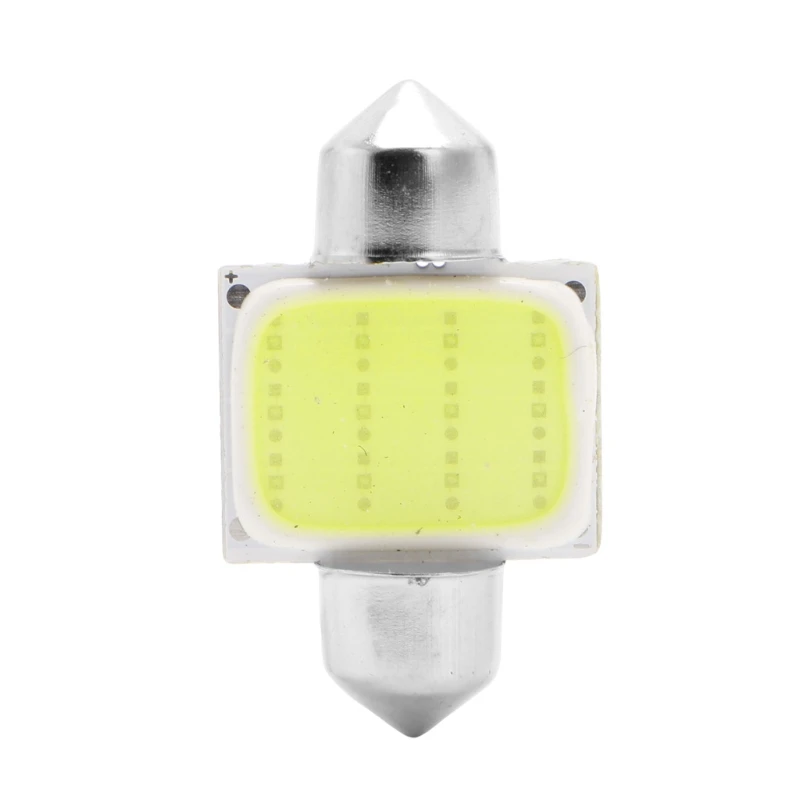 

Drop Ship 31mm COB 12Chips SMD LED 12V Dome Festoon Interior Panel Bulb White Light