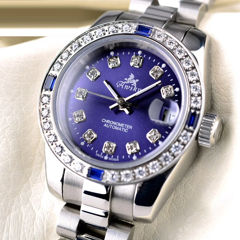 Famous brand women Awsky swiss rhinestone watches luxury  