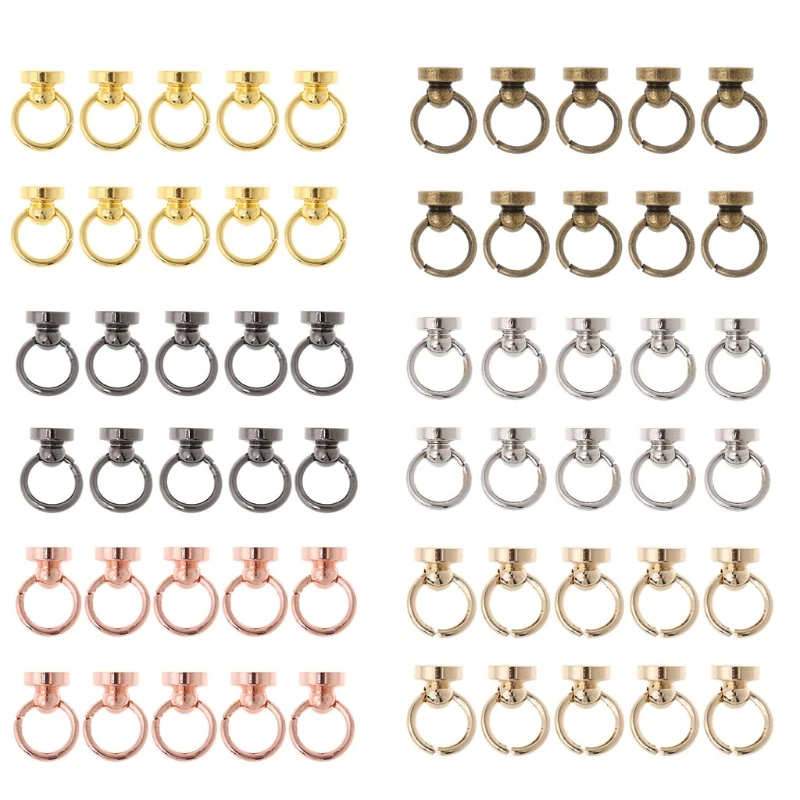 

Handmade DIY Bag Parts & Accessories Buckle Tongs Snap Hook Ring With Screws
