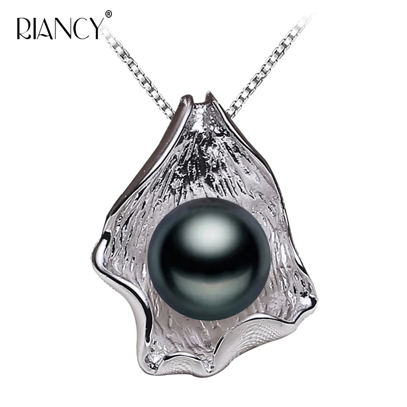 Fashion Pearl Pendant 925 Sterling Silver Jewelry For Women Natural Freshwater Pearl Seashell shape pearl Pendants 