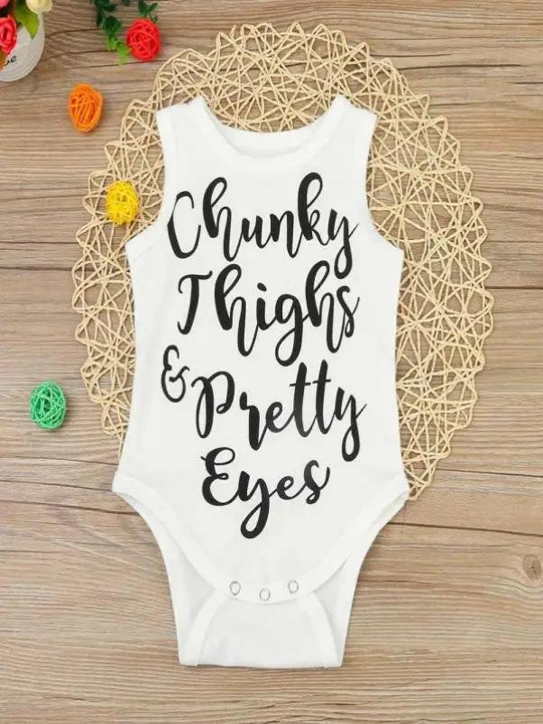 

Newborn Infant Baby Girl Boy Sleeveless Letter Romper Jumpsuit Outfits Clothes Children's Set Costume Toddler Baby Clothes