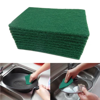 

10Pcs Scouring Reusable Scouring Pad Durable Heavy Duty General Purpose Scrub Non-Scratch Pot Scrubber Pads Cleaning Sponge