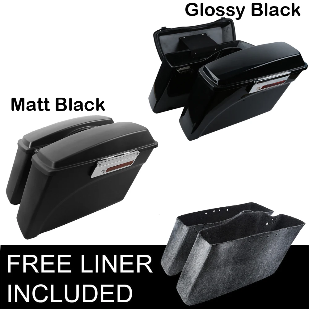 

For Harley Dyna Electra Glide Road Glide Saddle Bags Hard Trunk Motorcycle Saddlebags Two Colors Road King Street Glide Softail