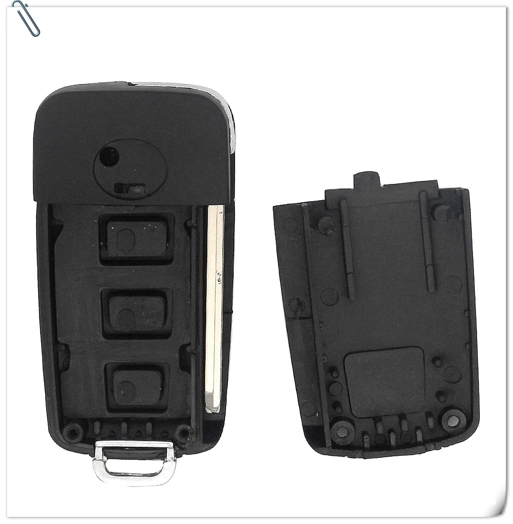 Keyforkess 3/4 pulsante modificato pieghevole chiave a distanza Shell per Kia per Hyundai Elantra Sonata Genesis portachiavi per auto Fob HYN10 HYN14R -