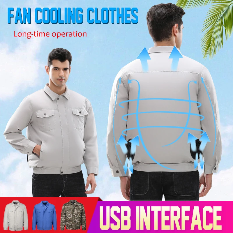 USB cryogen Air Conditioning Clothes Conditioned Fan Jacket Smart For
