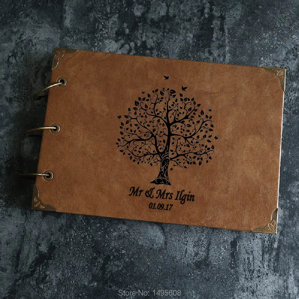 Buy Love Tree Engraved PU laser leather