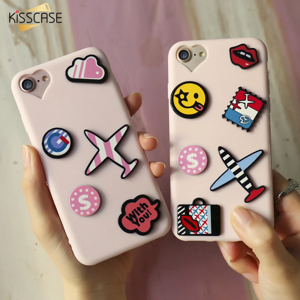 KISSCASE Case For iPhone 7 Plus Soft TPU Cover For iPhone 6 6s Plus 3D