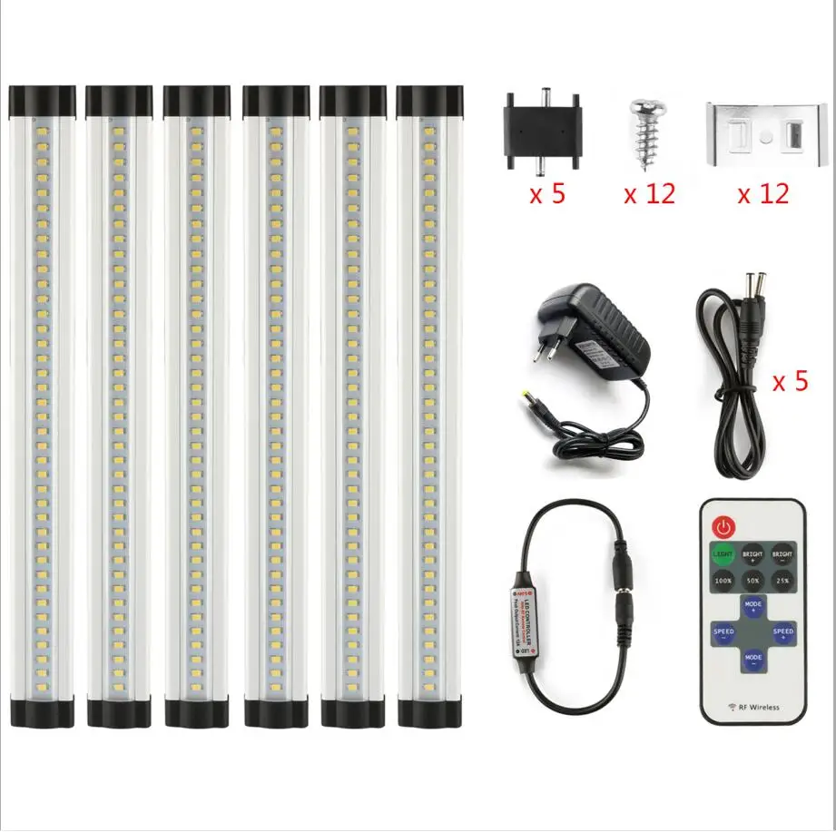 Светодиодный бар светильник ленты smd 2835 110V 220V 3W* 30 см* 6 бесшовные подключения светодиодный бар светодиодный лампа Barra включают fit комплект, лампа для кухни - Испускаемый цвет: 6p clear eu