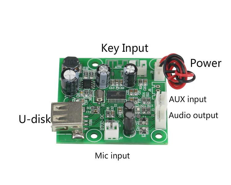 Ghxamp переносной Bluetooth приемник аудио доска U диск радио плеер телефон приложение эквалайзер микрофон стерео звуковые колонки AUX, Автомобили DIY DC 9-35 в