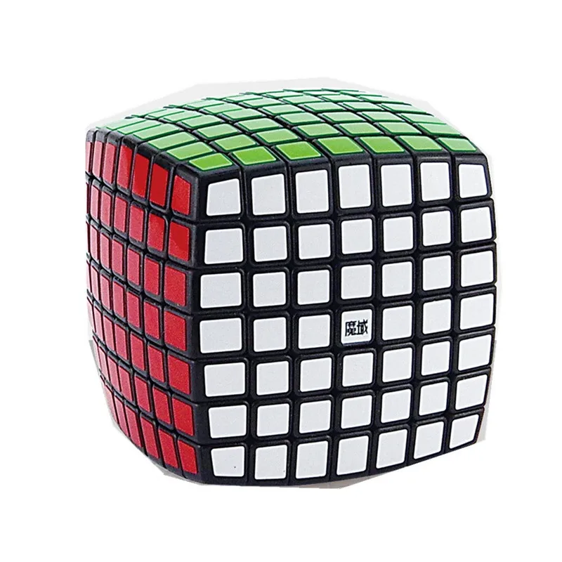 MOYU AoFu хлеб 7x7x7 профессиональная головоломка волшебный куб безопасный АБС пластик ультра-Гладкий 7x7 скорость головоломка твист Куб Детская игрушка подарок - Цвет: Black