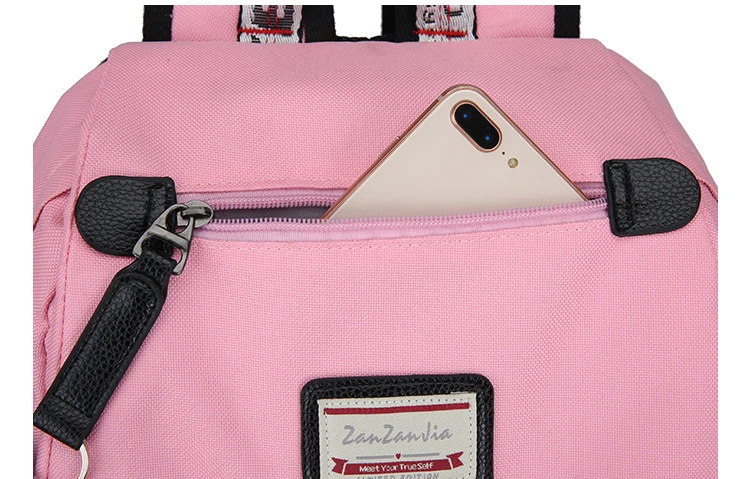 Женский рюкзак черного цвета, Большая вместительная школьная сумка для девочек-подростков, сумка, USB рюкзак, нейлоновый рюкзак, молодежная сумка