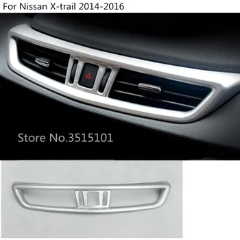 

car cover trim ABS chrome middle up Air conditioning switch Outlet Vent 1pcs For Nissan X-trail xtrail T32/Rogue 2014 2015 2016