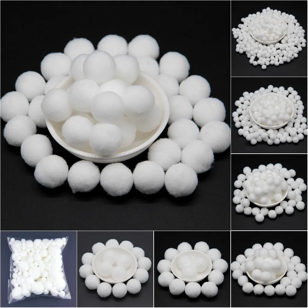 

White Pompom 8mm 10mm 15mm 20mm 30mm Round Pom Poms Fur Balls DIY Toys Crafts Pompoms for Kids Wedding Home Decorations 20g
