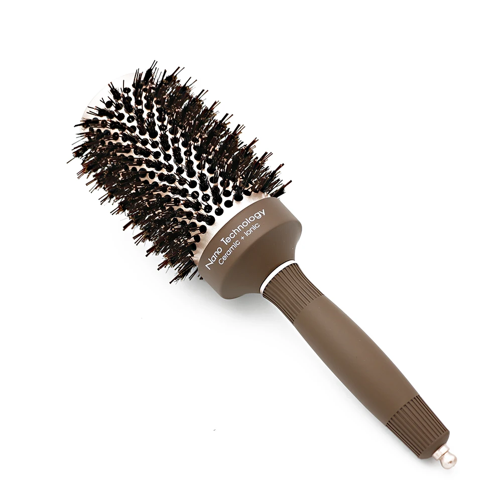 CestoMen новая нано технология ионная керамическая щетка для волос алюминиевая щетка кабана щетина расческа для вьющихся волос круглые щетки для парикмахерского салона