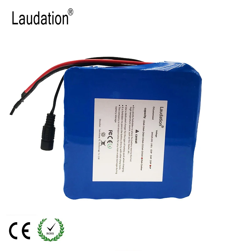 Laudation 24V 20ah велосипедный аккумулятор 24V 25,2 V 19200MAH литий-ионный аккумулятор 6S 6P 350W E велосипедный 250W с зарядным устройством 2A