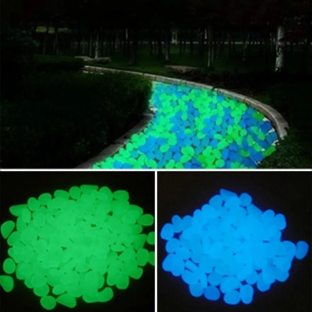 

50pcs/set Glow In The Dark Pebbles Luminous Stones Rocks Light In Night For Walkways Fish Garden Path Patio Lawn Yard Decoration