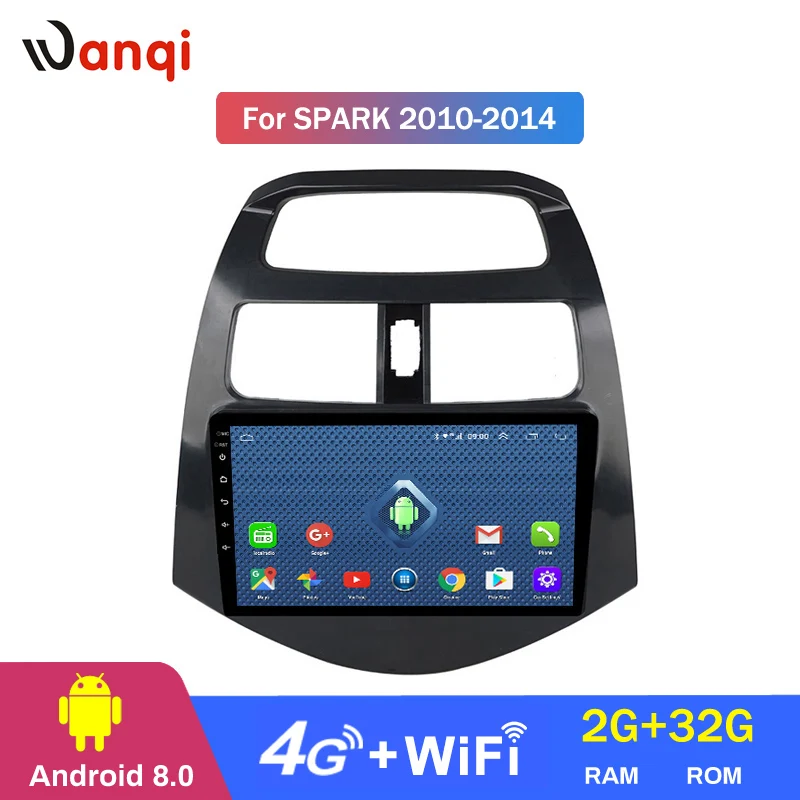 Best 4G Lte All Netcom android 8.0 car PC DVD GPS Navigation Player Car Stereo For CHEVROLET 2010-2014 Spark Beat 0