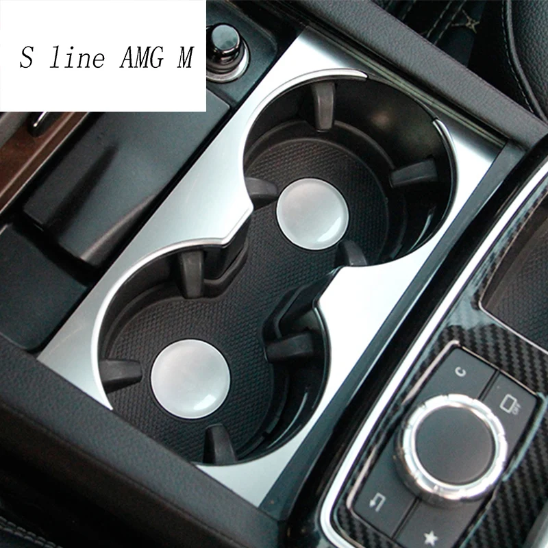 

Car Styling Water Cup Holder Panel Decoration Cover Stickers Trim for Mercedes Benz GLE W166 ML GL GLS X166 Interior Accessories