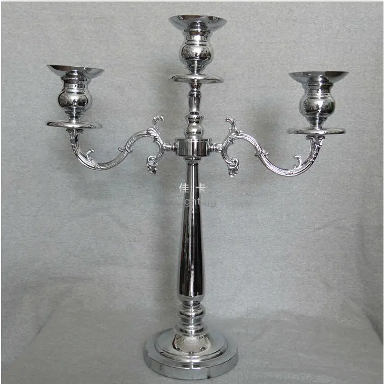 Buy H60cm 3 arm candelabra silver candelabra tall