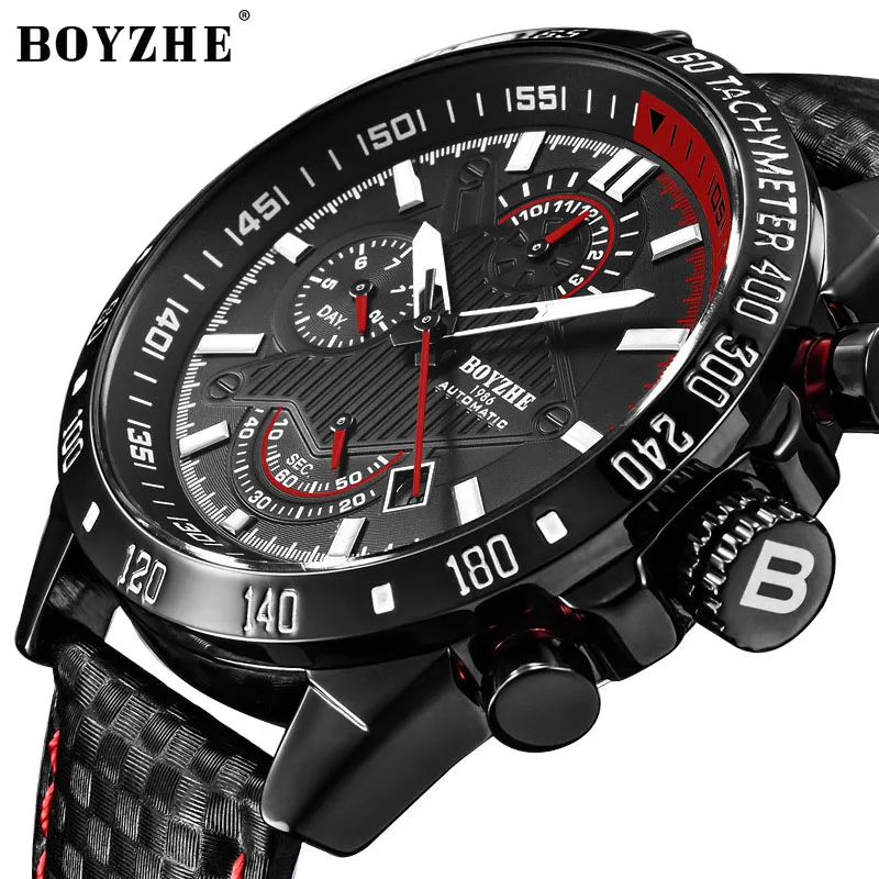 

Watches Men Fashion Sport Watch Automatic Mechanical Watch Stainless Steel Waterproof Business BOYZHE Men's Watches Dropshipping