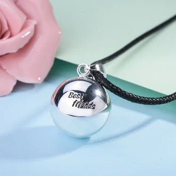 

Eudora Harmony Ball Necklace Silver Pregnancy ball Pendant 'Best friend & it's a girl ' Musical Ball Necklace for Women N14NB226