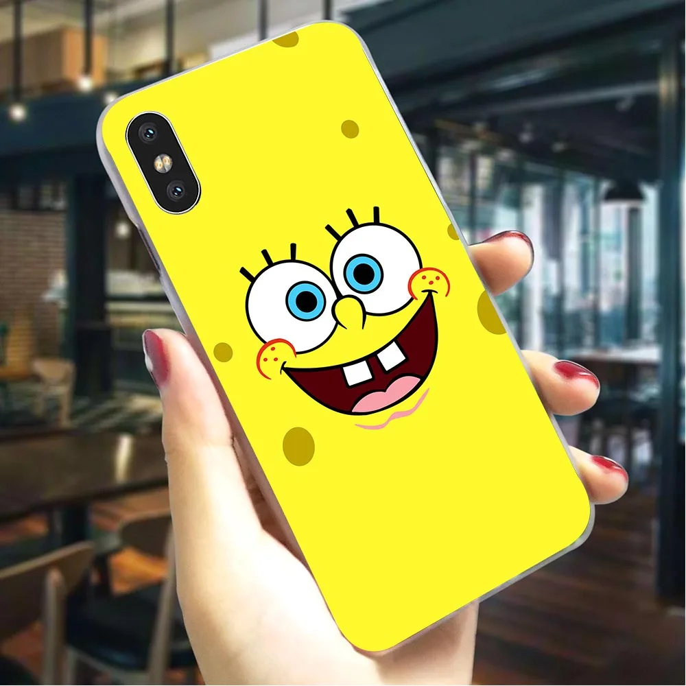 Чехол для телефона SpongeBob SquarePants iPhone 6S 5 5S SE 6/6 6S Plus 7 8/7 8 Plus X XS XR Xs Max, жесткий чехол с принтом