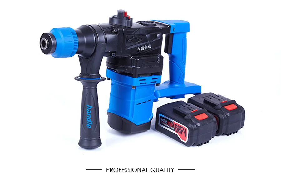 Waterproof Brushless Cordless Lithium Batter Electric Heavy Hammer Drill-010-