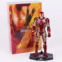 Hot Toys Avengers Iron Man Mark XLIII MK 43 with LED Light PVC Action Figure Collectible Model Toy 30cm