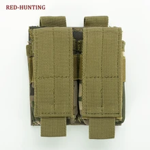Для наружного боевого военного охотничьего пистолета 9 мм Molle нейлоновый Тактический двойной пистолет Mag подсумок закрывающийся чехол