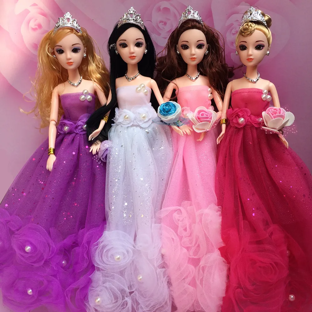 NK один комплект ручной работы куклы одежда модный дизайн кружева свадебное платье вечерние платья для кукол Барби лучшие игрушки подарок JJ