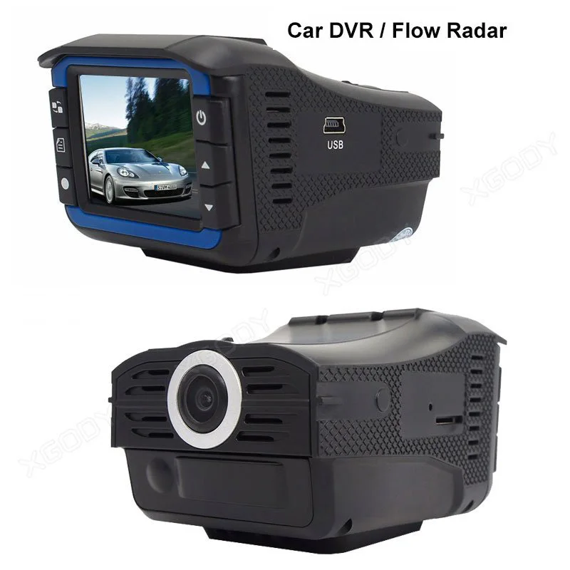 

DVR 2 in 1 2'' HD 1080P Car Camera Radar Speed Detector Video Recorder Dash Cam Dashcam
