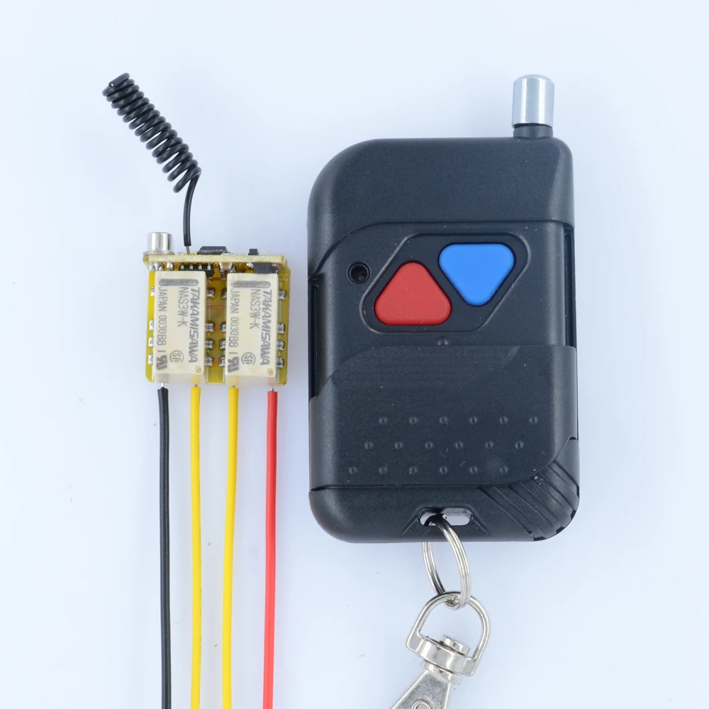 

3.7V 4.2V 4.5V 5V 6V 7.4V 9V 12V Mini Motor Remote Switch Motor Forwards Reverse Up Down Stop Wireless Receiver Motor RF RXTX