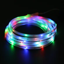 Водонепроницаемый 5 м 20 светодиодный солнечной энергии светодиодный Сказочный светильник с трубкой праздничное освещение наружное освещение для Рождественский Свадебный декор