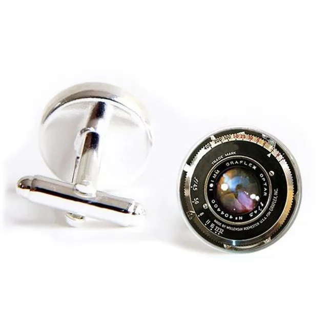 Camera lens Photographer cufflinks new 1 Pair mens Cuff ...