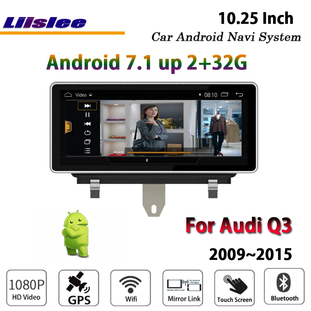 Clearance Liislee Car Android 7.1 2G RAM 32ROM For Audi Q3 2009~2015 Radio Video Carplay Wifi BT GPS Navi Map Navigation System Multimedia 3