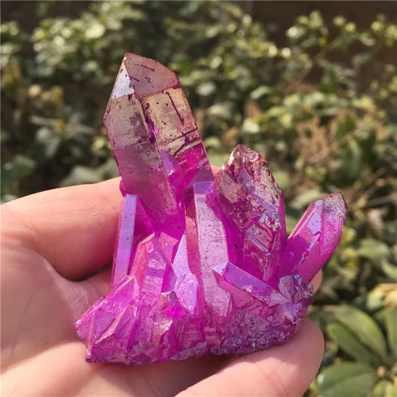 

Natural Aura Quartz Crystal Cluster Quartz Crystal Druzy Geode Specimen Minerals Reiki Healing Chakra