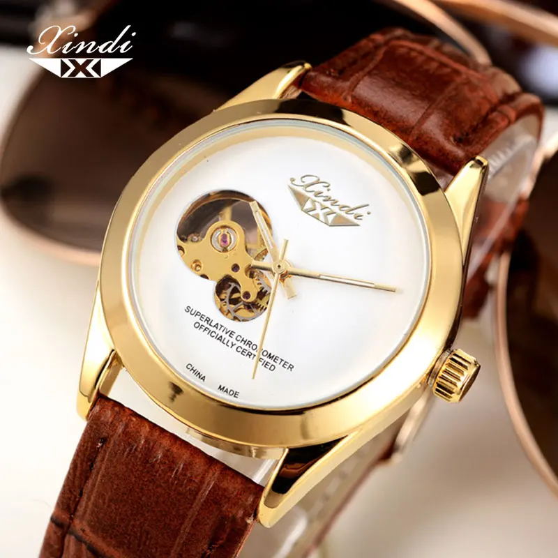 

Xindi Luxury 2019 Men's Wristwatch Simple Mechanical Watch Automatic Military Man Brand Pilot Clocks Leather Strap Luminous Hot