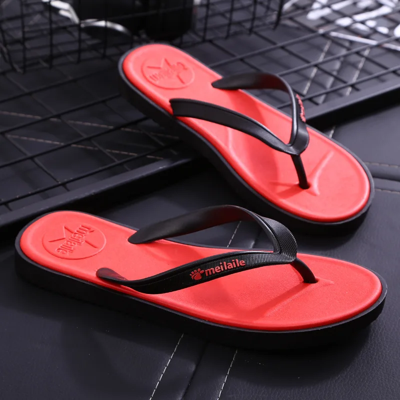 neutral colored flip flops