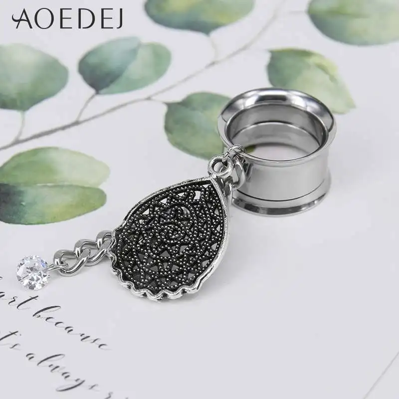 Затычки для ушей и туннели AOEDEJ из нержавеющей стали пирсинга расширитель уха
