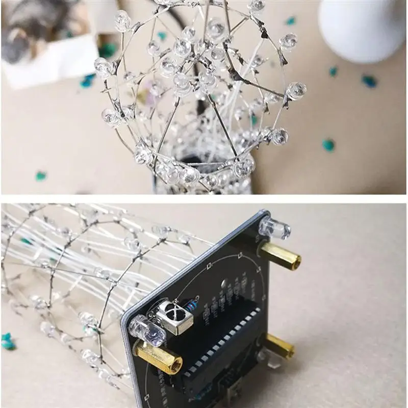 LEORY 16x16 268 LED DIY 3D LED Light Cube Kit музыкальный спектр Diy Электронный комплект с пультом дистанционного управления для самостоятельной сварки энтузиастов