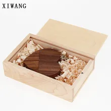 XIWANG Customizable company logo Wooden heart USB flash drive Pendrive2.0 4GB 8GB 16GB 32GB 64GB USB flash drive Memory stick