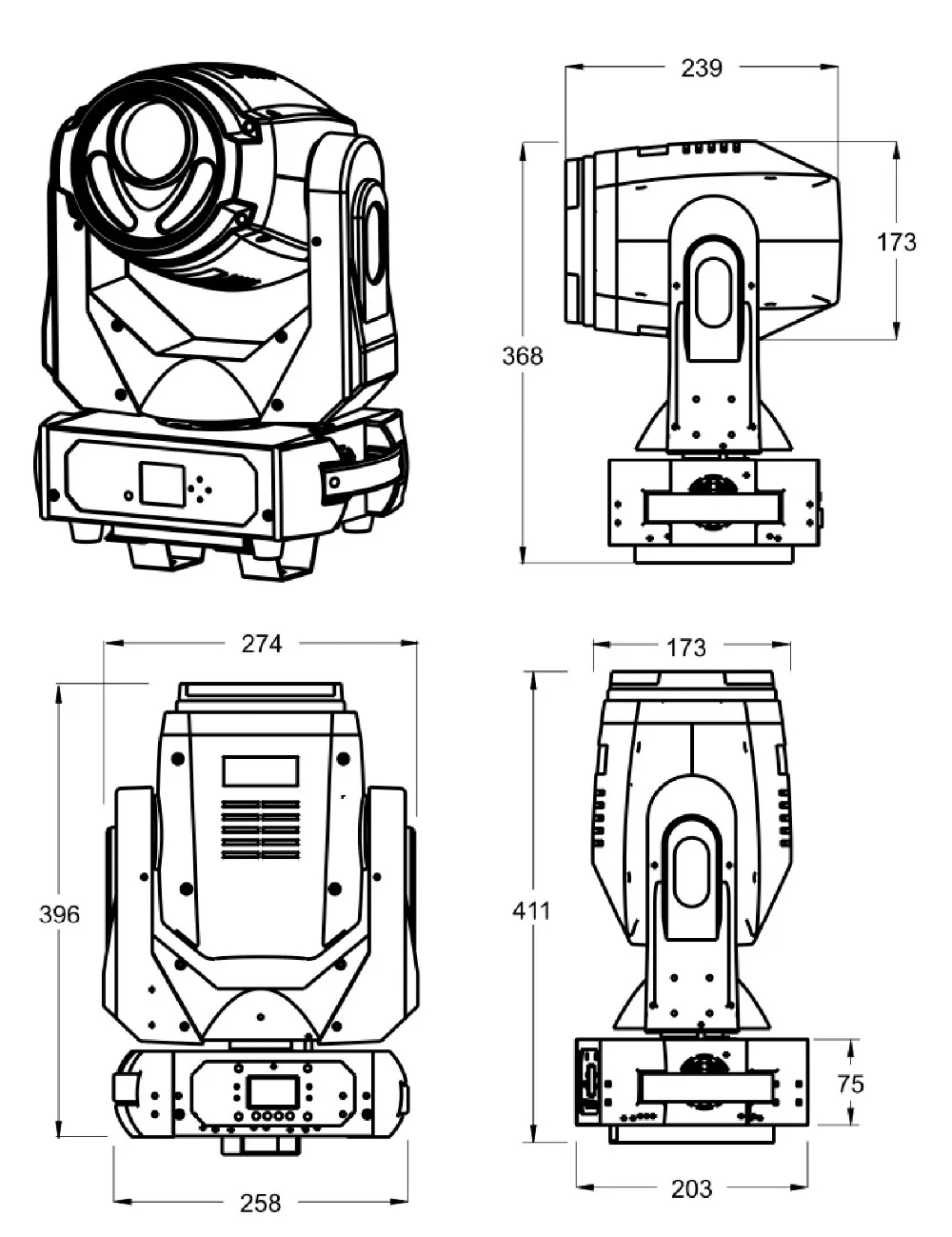 2 шт./упаковка светодиодные подвижные линзы 180 вт 540/270 градусов|moving head light|led movingled