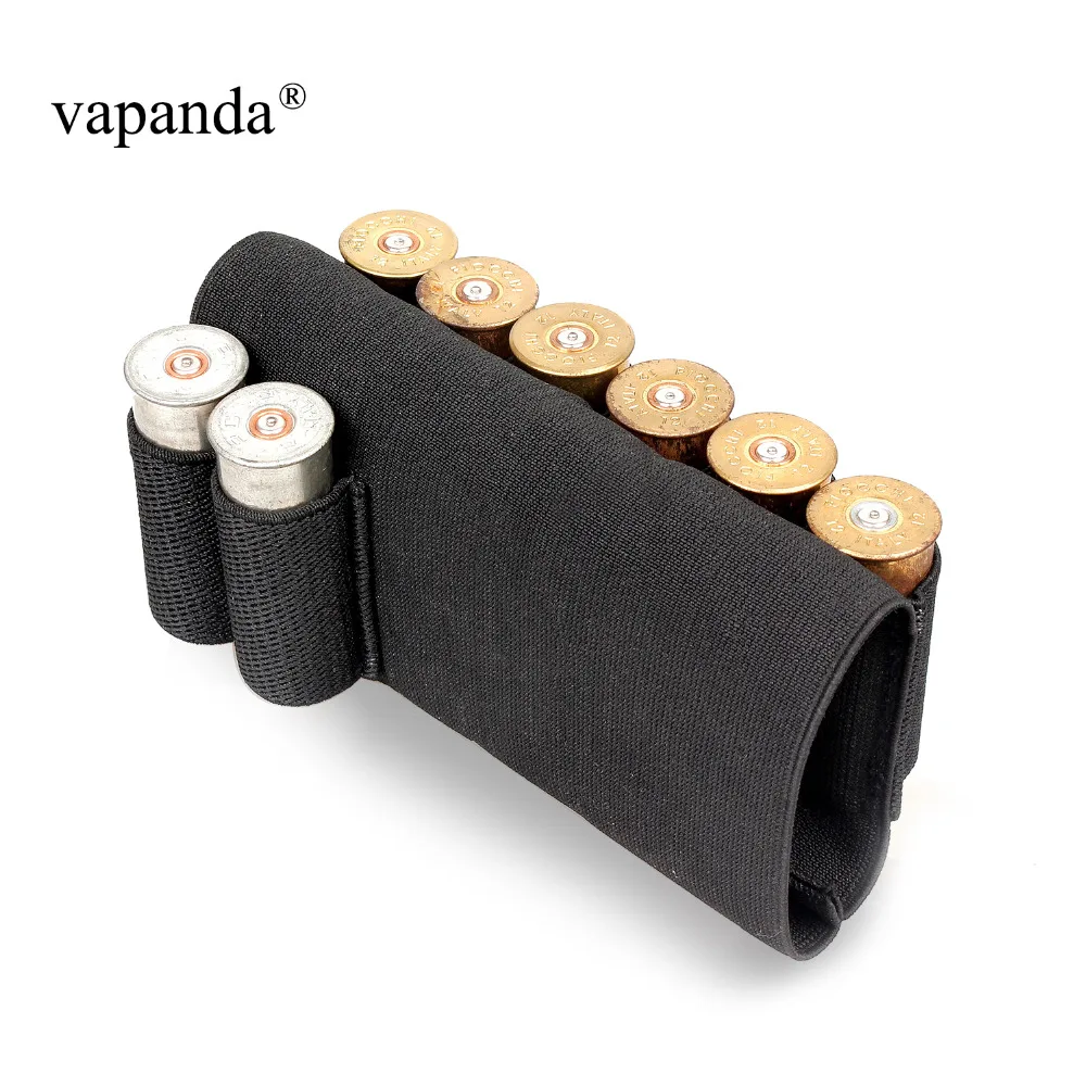 

Vapanda Hunting Black 12 Gauge escopeta calibre 12 Tactical Hunting Buttstock Cartridges Holder Rifle Airsoft Bullet